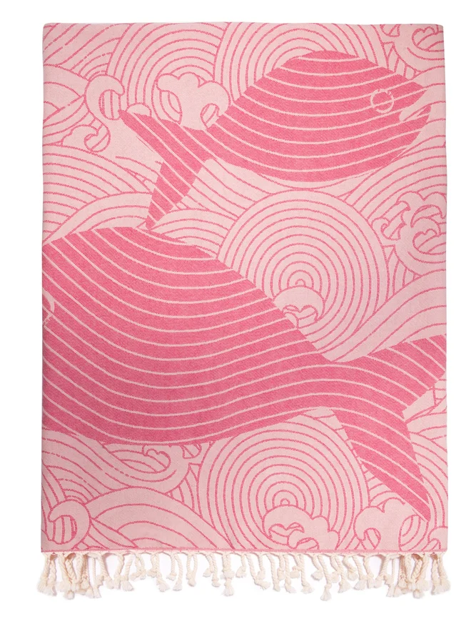 أنيموس Anemoss Fish Design Printed Turkish Peshtemal